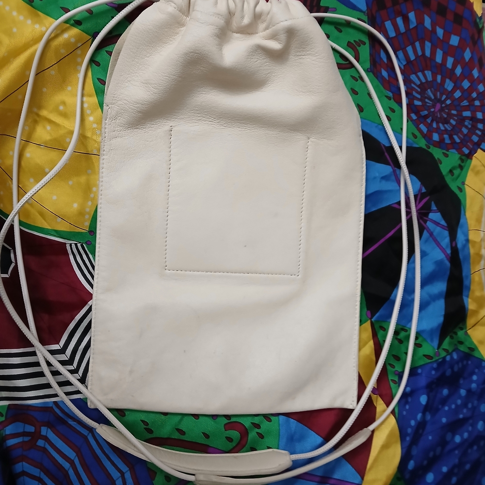 Jil Sander Cream Drawstring Backpack - image 2